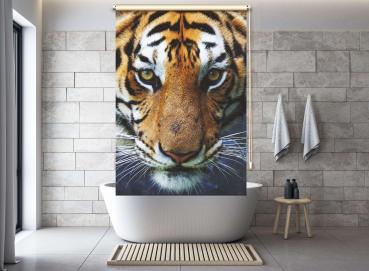 Extartiqe Duschrollo - Tiger Duschvorhang Made in Germany modern
